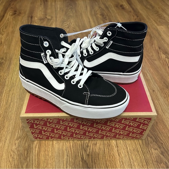 VANS filmore tapered black platform lace up shoes sneakers women’s 7.5 new - Picture 7 of 7